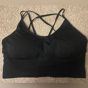 Women's Black Strappy sports bra XL